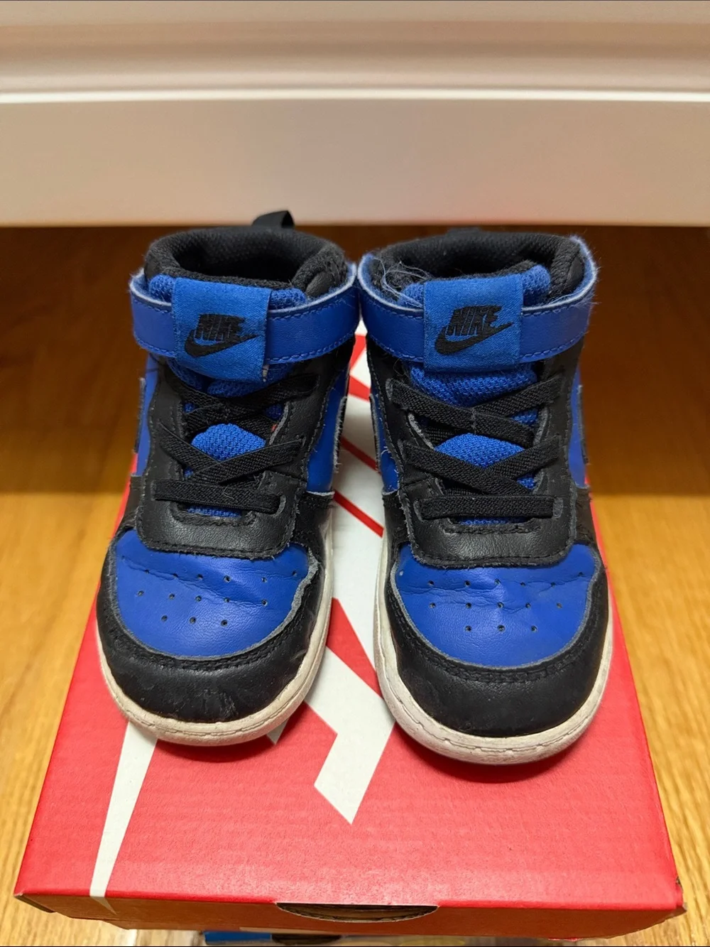 Nike Kids Blue and Black High-Top Sneakers